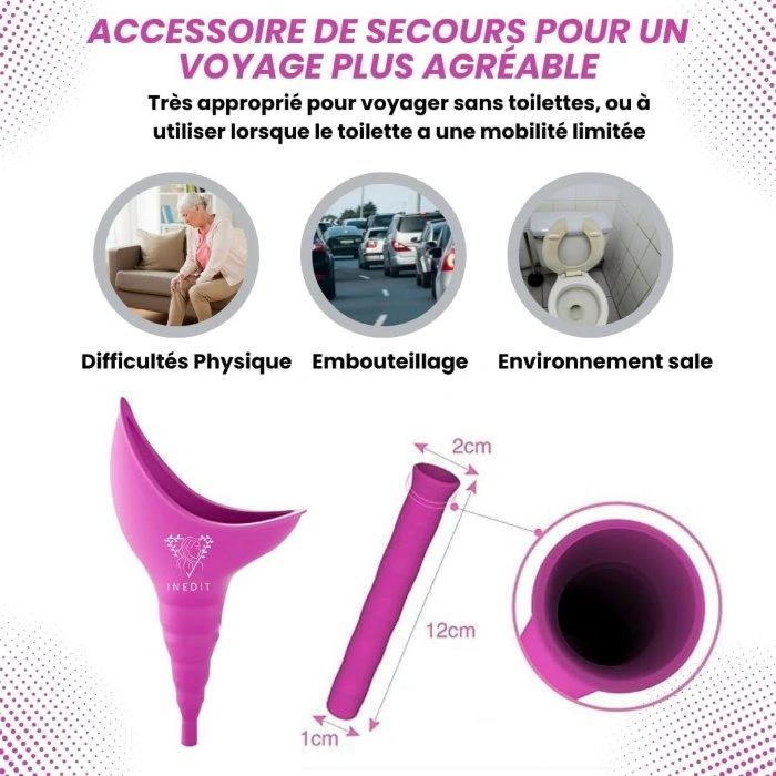 Pisse debout de voyage en silicone 5 Pisse debout mode d'emploi
