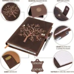 Carnet de Voyage en Cuir Véritable