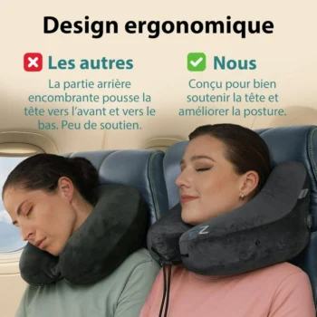 Oreiller de voyage réglable 5 positions