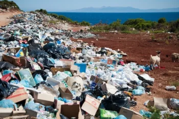 La pollution des océans 8 Plage envahie de plastique
